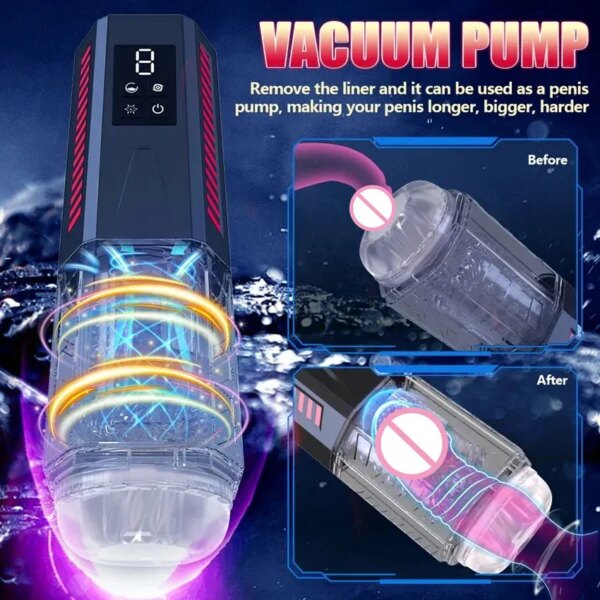 Masturbateur existent à Rotation Télescopique pour Homme, Équipement de Masturbation Vaginale, Jouets Sexuels à Piston, Produits pour Adultes – Image 4