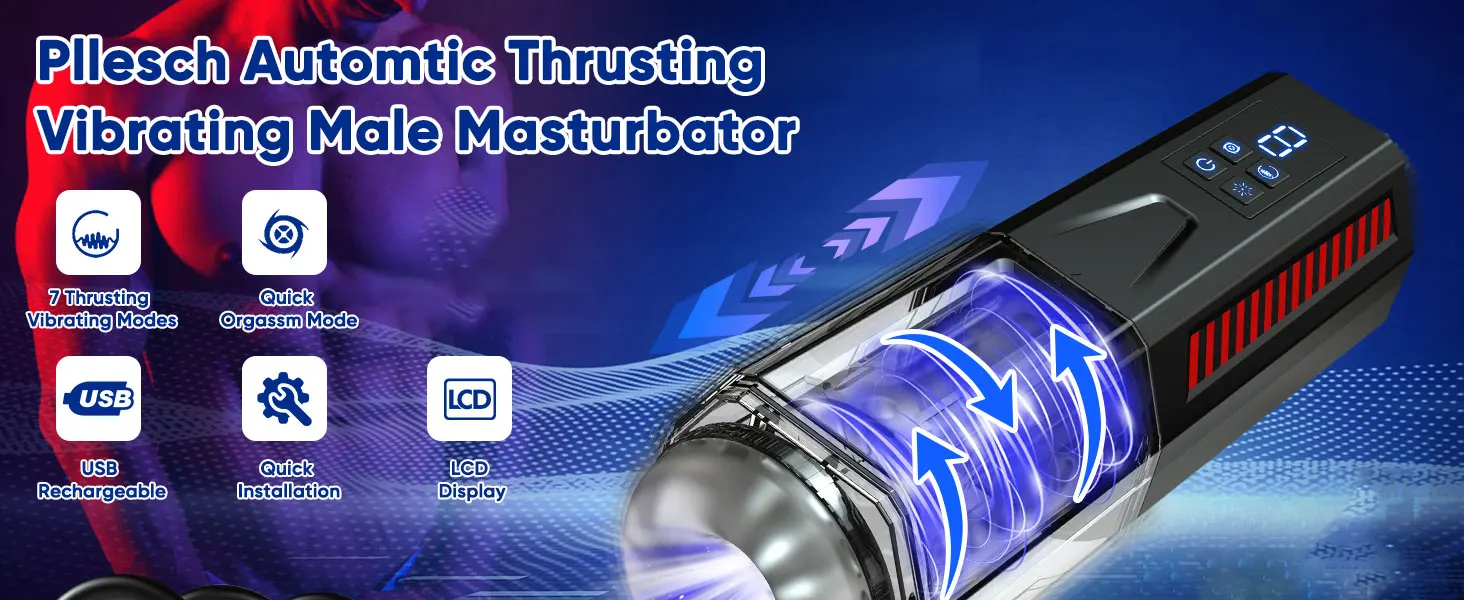 Masturbateur existent à Rotation Télescopique pour Homme, Équipement de Masturbation Vaginale, Jouets Sexuels à Piston, Produits pour Adultes