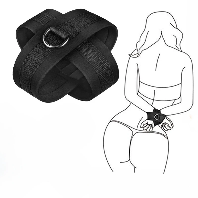 Menottes Bondage Sex Toys pour adultes, kit de jeu de retenue de poignet, jouet porno SM, bracelet réglable et anneau de jambe, produits sexy, Sexshop