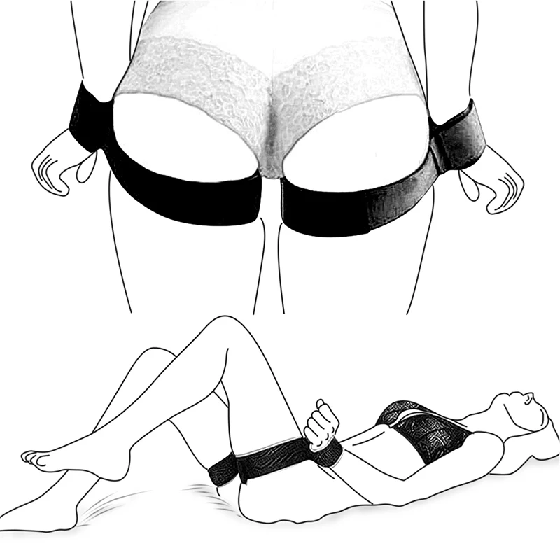Menottes Bondage Sex Toys pour adultes, kit de jeu de retenue de poignet, jouet porno SM, bracelet réglable et anneau de jambe, produits sexy, Sexshop