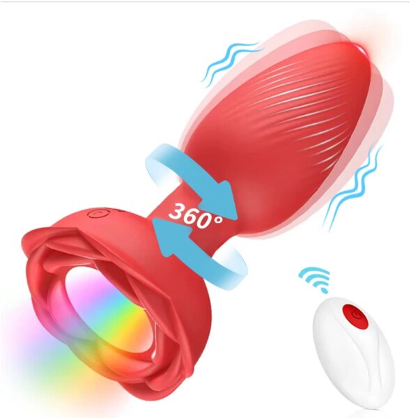 Vibromasseur anal en silicone avec télécommande, plugue rotatif, masseur de prostate, godemichet anal, dilatateur, jouets sexuels pour femmes et hommes, 360 – Image 5