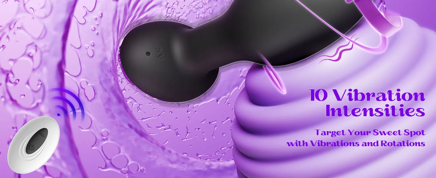 Vibromasseur anal en silicone avec télécommande, plugue rotatif, masseur de prostate, godemichet anal, dilatateur, jouets sexuels pour femmes et hommes, 360