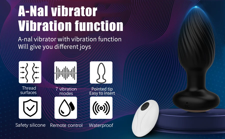 Vibromasseur anal en silicone avec télécommande, plugue rotatif, masseur de prostate, godemichet anal, dilatateur, jouets sexuels pour femmes et hommes, 360