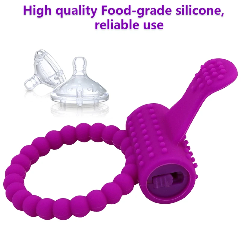 Anneau de pénis vibromasseur pour homme, anneau pénien, jouets sexy pour homme, UNIS issement clitoridien intense, éjaculation retardée, fournitures pour adultes, 18