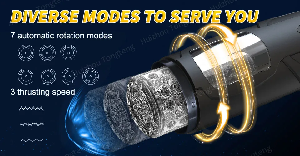 Masturbateur automatique à piston pour hommes, masturbateur à rotation télescopique, tasse de vagin, jouets sexuels pour adultes