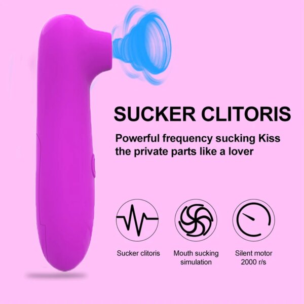 Vibromasseur à Succion pour Femme, Produit pour Clitoris et Vagin, Épaisseur Sous Vide, Jouets Sexy pour Adultes – Image 2