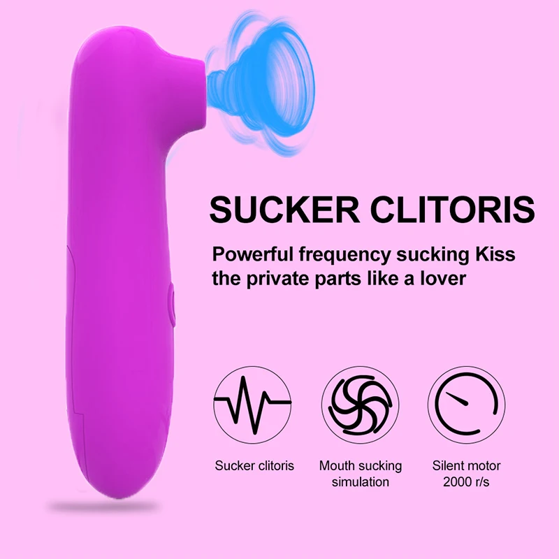 Vibromasseur à Succion pour Femme, Produit pour Clitoris et Vagin, Épaisseur Sous Vide, Jouets Sexy pour Adultes