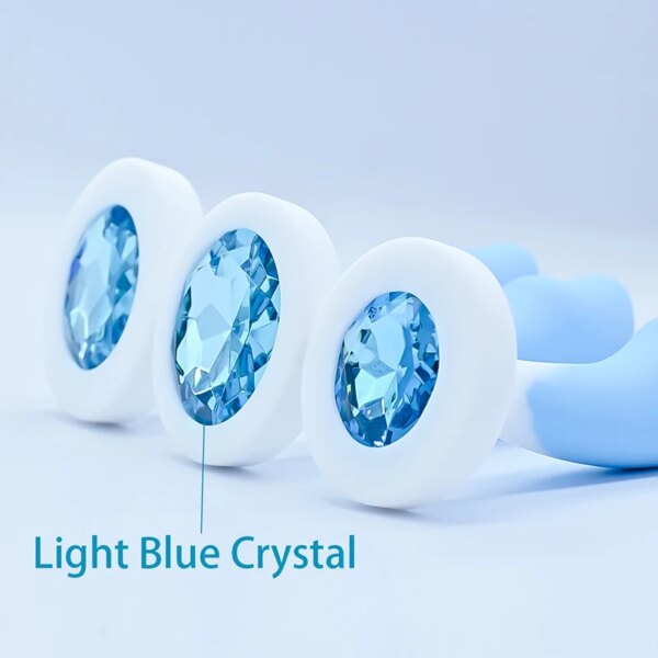 Plug anal en silicone pour femme, base en cristal, jouets sexuels, jouets sexy, entraîneur anal, gode adulte, sex-shop – Image 3