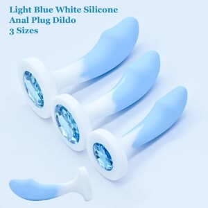 Plug anal en silicone pour femme, base en cristal, jouets sexuels, jouets sexy, entraîneur anal, gode adulte, sex-shop