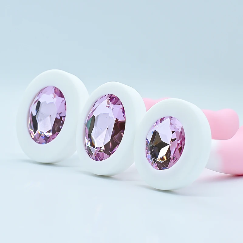 Plug anal en silicone pour femme, base en cristal, jouets sexuels, jouets sexy, entraîneur anal, gode adulte, sex-shop