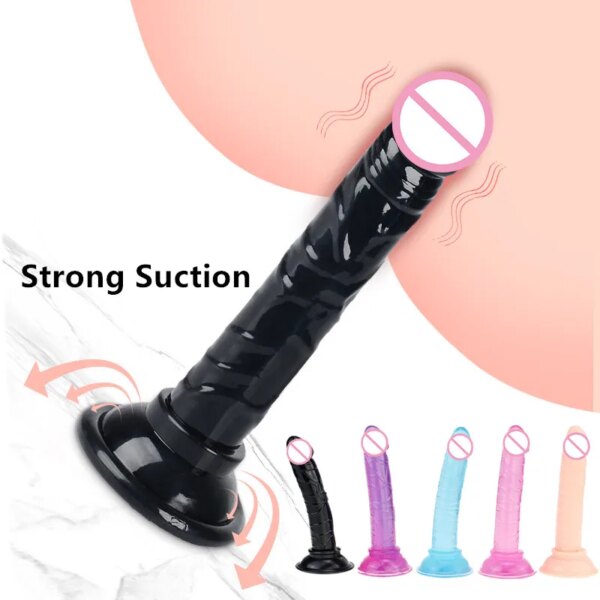 Plug anal gode doux pour hommes et femmes, jouets sexy, pénis Élavec ventouse, bite noire, produits de sexe pour adultes, boutique de fesses – Image 2