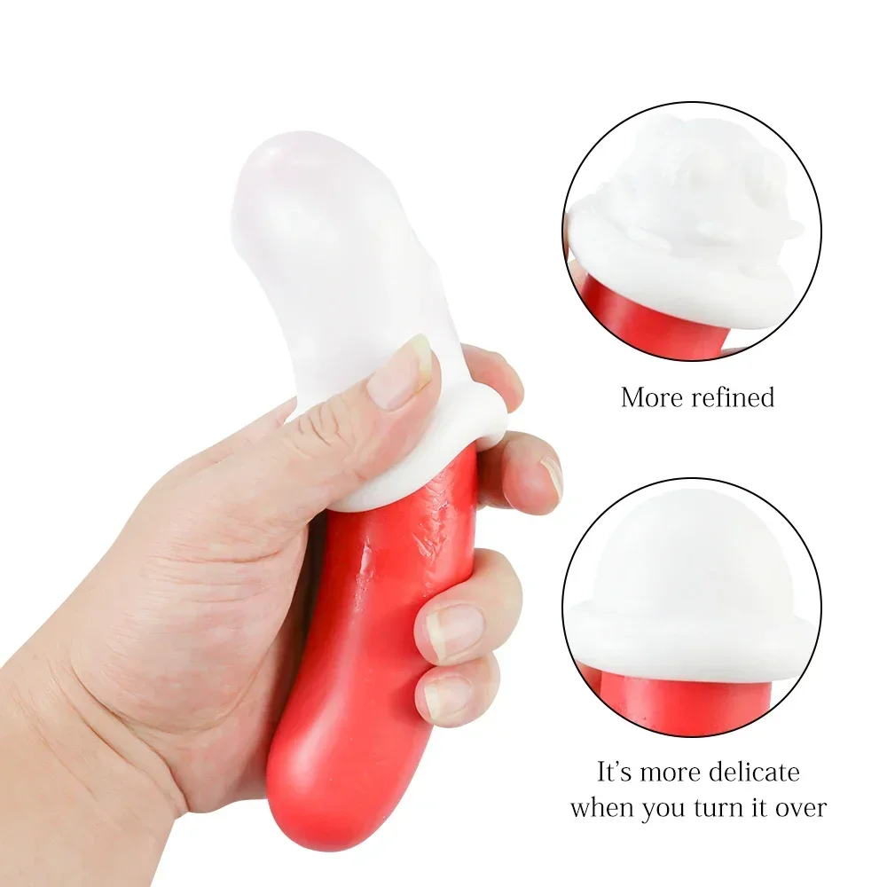 Tasse de masturbation de jaune d'oeuf pour hommes, vagin portable, massage du pénis d'oeuf, jouets doux pour adultes, exercice de gland, jouet sexy extensible