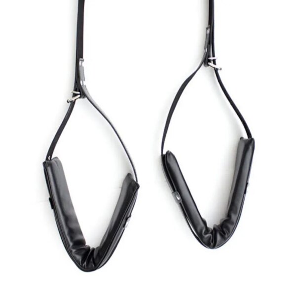 Bsie m Bondage 7.0-Menottes et collier de rinçage, jeux sexy pour adultes, jouets sexuels pour femmes et couples, retenue en cuir, jambe ouverte, produit sexuel – Image 3