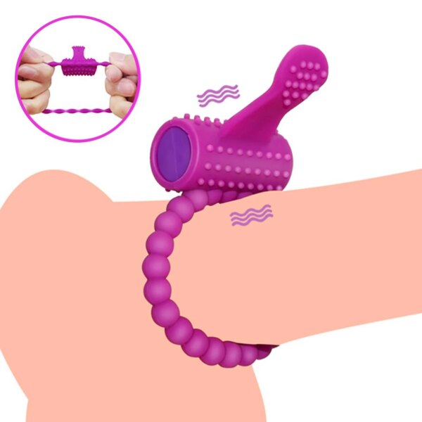 Vibromasseur anneau de pénis de langue pour femmes et hommes, jouets sexy, équipement de bondage, retard d'éjaculation, UNIS issement clitoridien intense, sexe adulte – Image 4