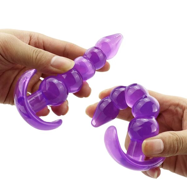 Bouchons anaux en silicone souple pour hommes et femmes, gode, perles anales, massage de la prostate, bouchon sexy unisexe, jouet sexuel pour adultes, jeux – Image 2
