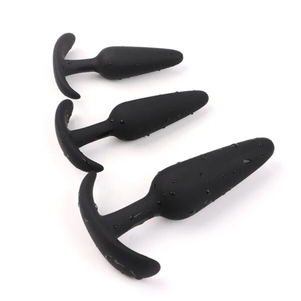 Gode anal en silicone sûr pour hommes et femmes, plug anal, bouchon sexy, 3 tailles différentes, jouets sexuels pour adultes, masseur d'entraînement, unisexe, 100% – Image 2