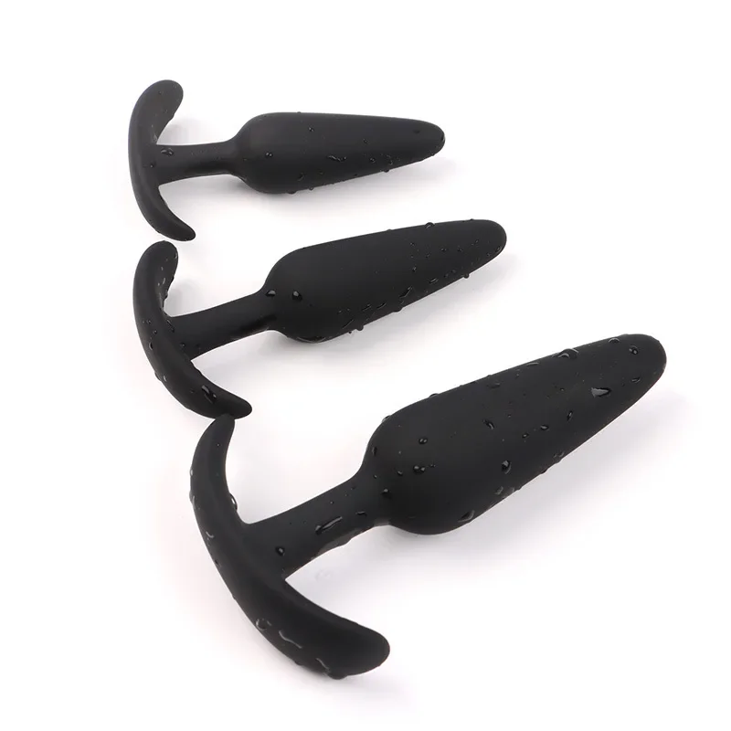 Gode anal en silicone sûr pour hommes et femmes, plug anal, bouchon sexy, 3 tailles différentes, jouets sexuels pour adultes, masseur d'entraînement, unisexe, 100%