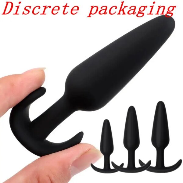 Gode anal en silicone sûr pour hommes et femmes, plug anal, bouchon sexy, 3 tailles différentes, jouets sexuels pour adultes, masseur d'entraînement, unisexe, 100%