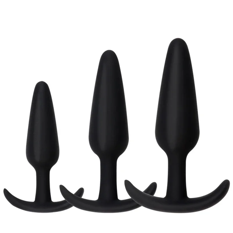 Gode anal en silicone sûr pour hommes et femmes, plug anal, bouchon sexy, 3 tailles différentes, jouets sexuels pour adultes, masseur d'entraînement, unisexe, 100%