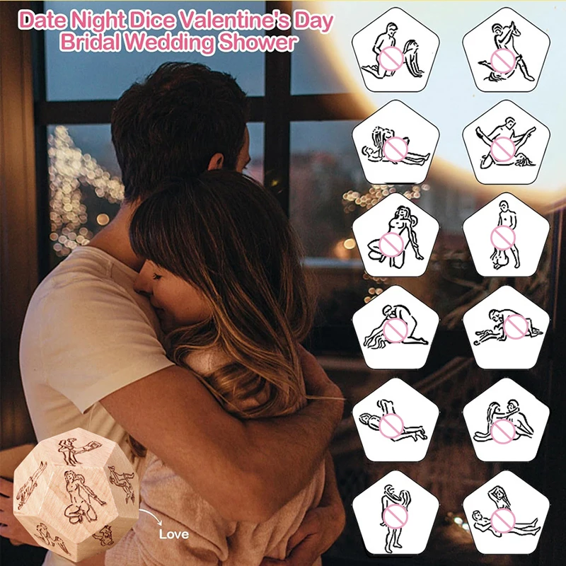 Dés Sexy à 12 Faces pour Adulte, Jeux Sexuels, Couple 7.0, Accessoires de Cube, Sex Shop pour Femme