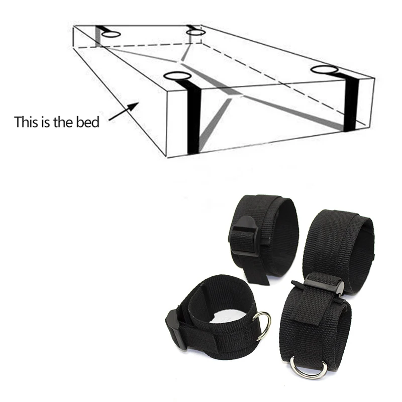 Jouets de bondage porno pour adultes, jouets sexy pour femmes et hommes, menottes, jambes fendues, lingerie pour dames, olympiques de même, 18 + 7.0
