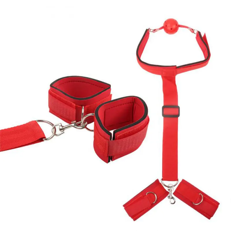 Jouets de bondage porno pour adultes, jouets sexy pour femmes et hommes, menottes, jambes fendues, lingerie pour dames, olympiques de même, 18 + 7.0