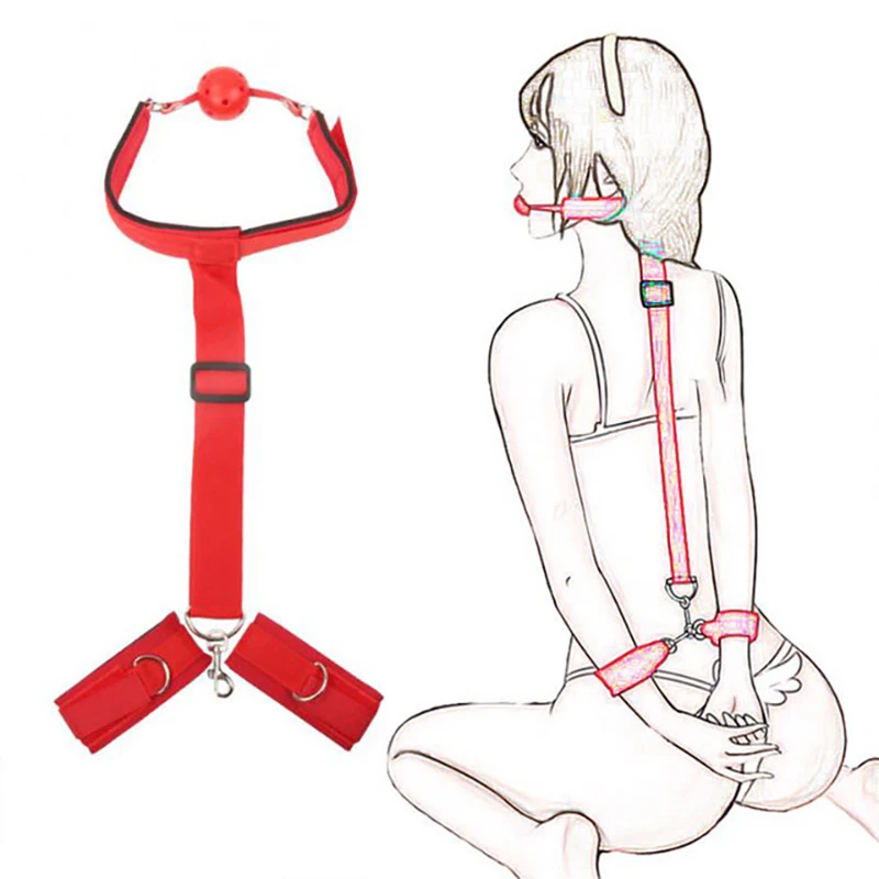 Jouets de bondage porno pour adultes, jouets sexy pour femmes et hommes, menottes, jambes fendues, lingerie pour dames, olympiques de même, 18 + 7.0