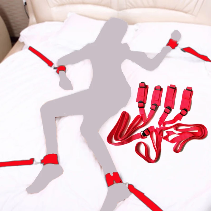 Jouets de bondage porno pour adultes, jouets sexy pour femmes et hommes, menottes, jambes fendues, lingerie pour dames, olympiques de même, 18 + 7.0
