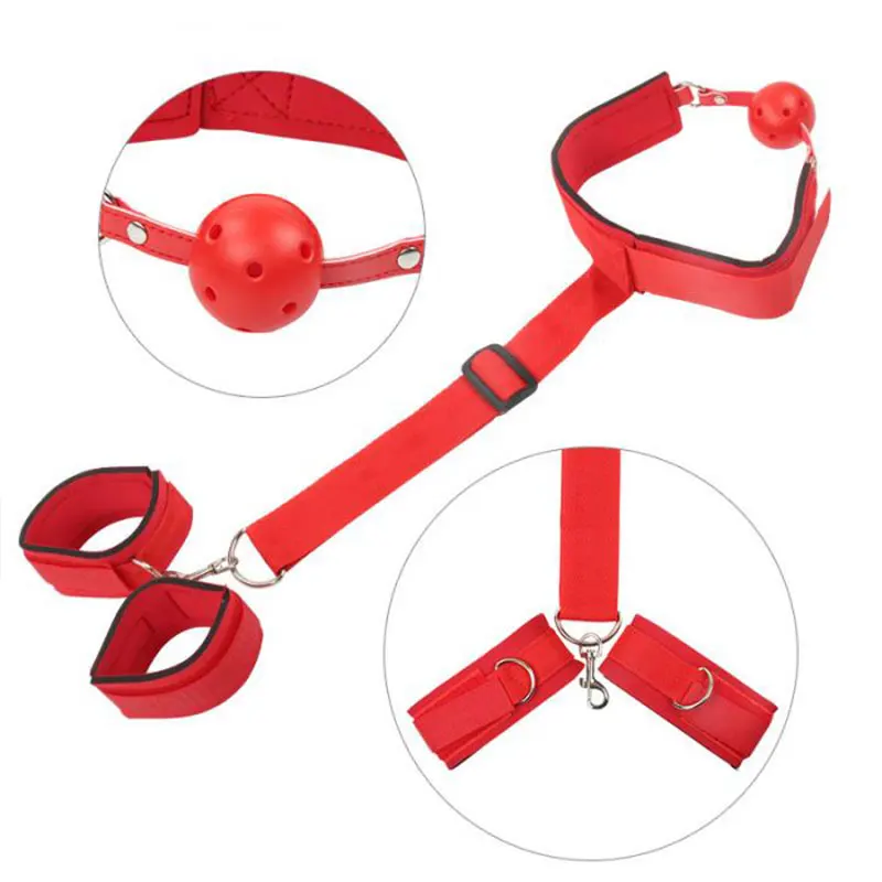 Jouets de bondage porno pour adultes, jouets sexy pour femmes et hommes, menottes, jambes fendues, lingerie pour dames, olympiques de même, 18 + 7.0