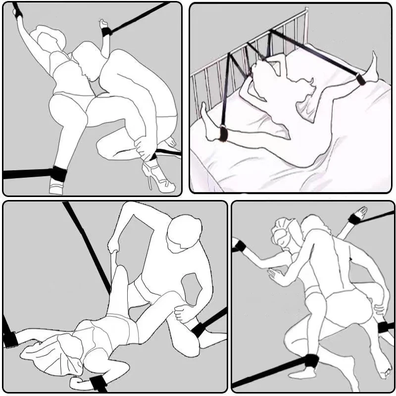 Jouets de bondage porno pour adultes, jouets sexy pour femmes et hommes, menottes, jambes fendues, lingerie pour dames, olympiques de même, 18 + 7.0
