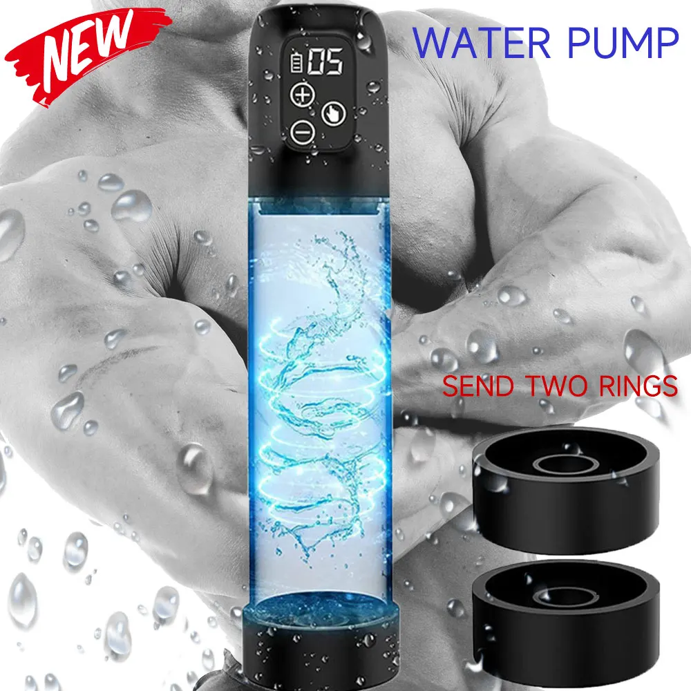Pompe à eau électrique pour pénis, Rechargeable, automatique, pour homme, agrandissement, érection, extension, succion du pénis, dispositif de pression Sextoy Homme Pompe a Pennis Vas Et Vient Pompe a Penis Pompe Penis