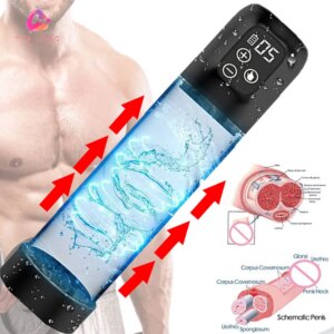 Pompe à eau électrique pour pénis, Rechargeable, automatique, pour homme, agrandissement, érection, extension, succion du pénis, dispositif de pression Sextoy Homme Pompe a Pennis Vas Et Vient Pompe a Penis Pompe Penis