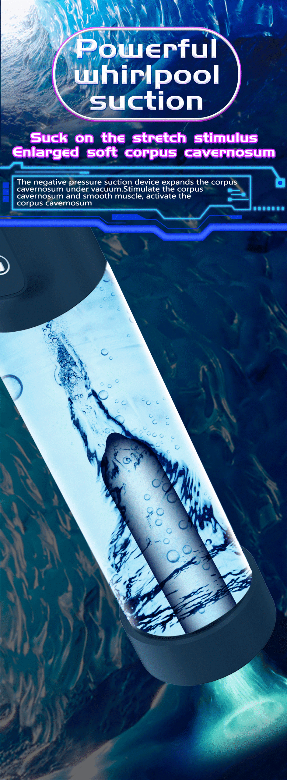 Pompe à eau électrique pour pénis, Rechargeable, automatique, pour homme, agrandissement, érection, extension, succion du pénis, dispositif de pression Sextoy Homme Pompe a Pennis Vas Et Vient Pompe a Penis Pompe Penis