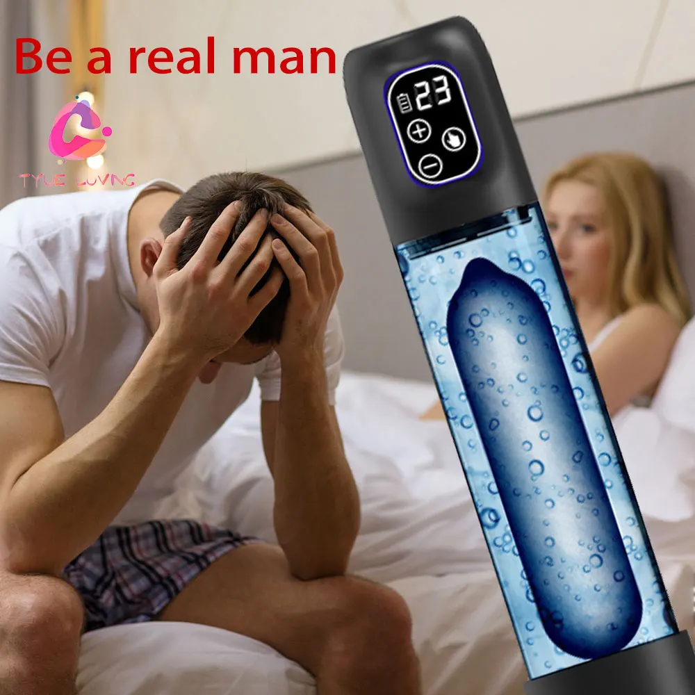 Pompe à eau électrique pour pénis, Rechargeable, automatique, pour homme, agrandissement, érection, extension, succion du pénis, dispositif de pression Sextoy Homme Pompe a Pennis Vas Et Vient Pompe a Penis Pompe Penis