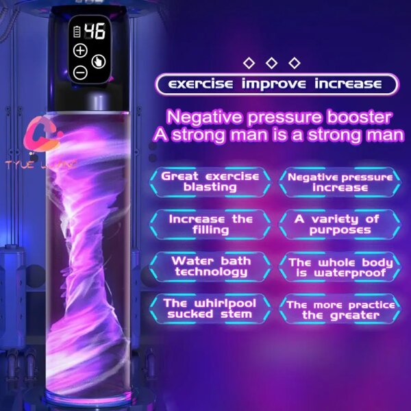 Pompe à eau électrique pour pénis, Rechargeable, automatique, pour homme, agrandissement, érection, extension, succion du pénis, dispositif de pression Sextoy Homme Pompe a Pennis Vas Et Vient Pompe a Penis Pompe Penis – Image 6