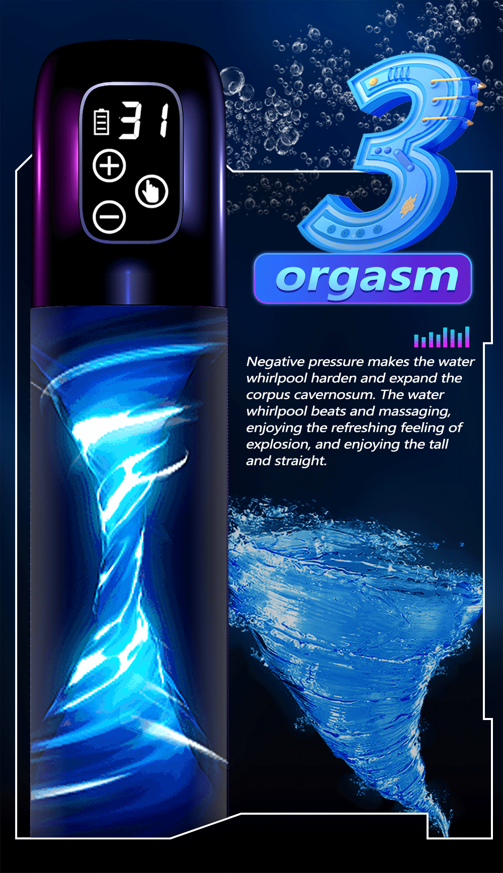 Pompe à eau électrique pour pénis, Rechargeable, automatique, pour homme, agrandissement, érection, extension, succion du pénis, dispositif de pression Sextoy Homme Pompe a Pennis Vas Et Vient Pompe a Penis Pompe Penis