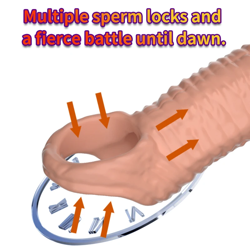 Manchon de pénis réutilisable pour homme, anneaux péniens, éjaculation retardée, UNIS issement du clitoris, agrandissement de la buse, jouets sexy, le plus récent