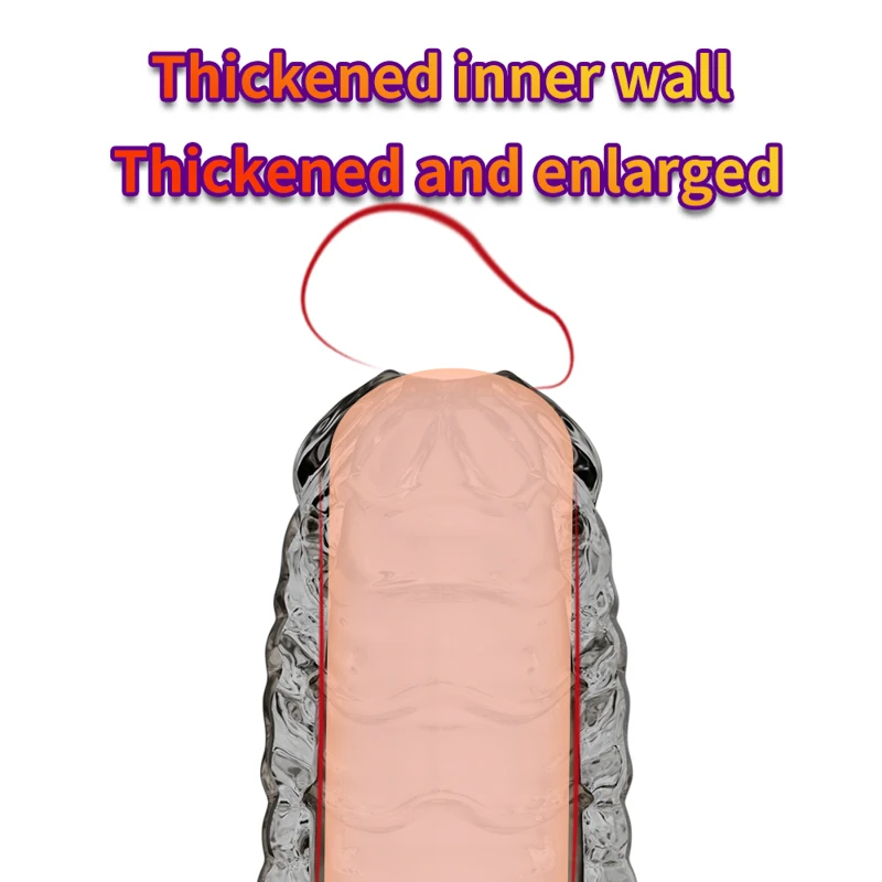 Manchon de pénis réutilisable pour homme, anneaux péniens, éjaculation retardée, UNIS issement du clitoris, agrandissement de la buse, jouets sexy, le plus récent