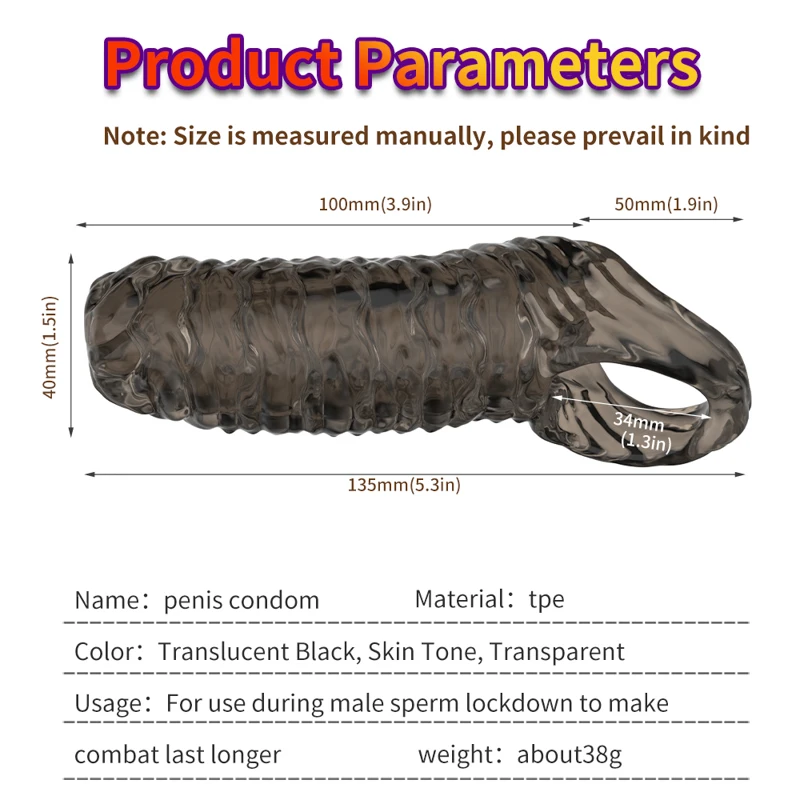 Manchon de pénis réutilisable pour homme, anneaux péniens, éjaculation retardée, UNIS issement du clitoris, agrandissement de la buse, jouets sexy, le plus récent