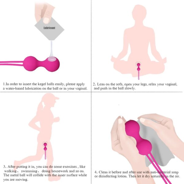 Boules de vagin vibrantes en Silicone pour femmes, jouets Sexy sûrs, boules de Kegel Ben Wa, serrer le vagin, jouets sexuels pour femmes – Image 4