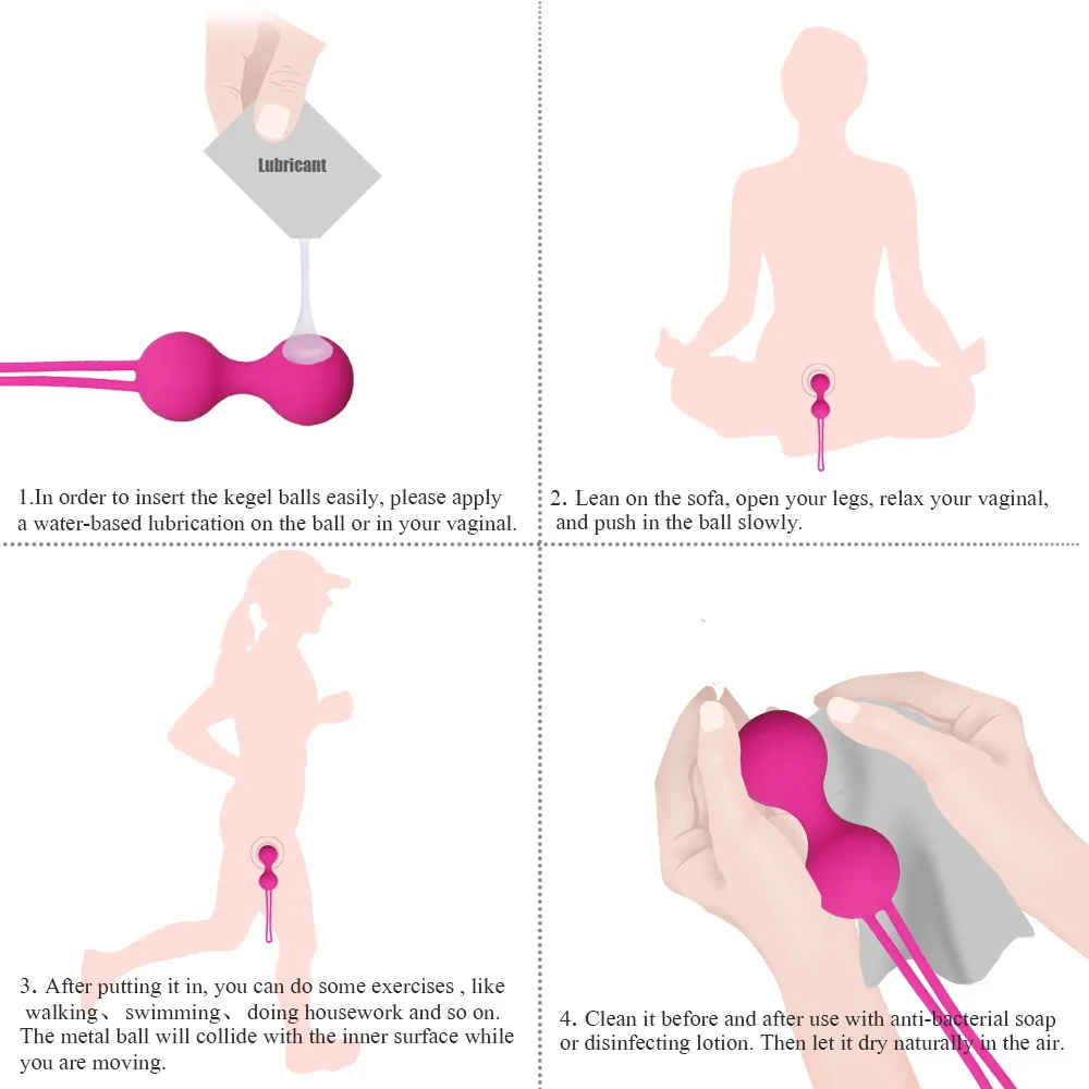 Boules de vagin vibrantes en Silicone pour femmes, jouets Sexy sûrs, boules de Kegel Ben Wa, serrer le vagin, jouets sexuels pour femmes
