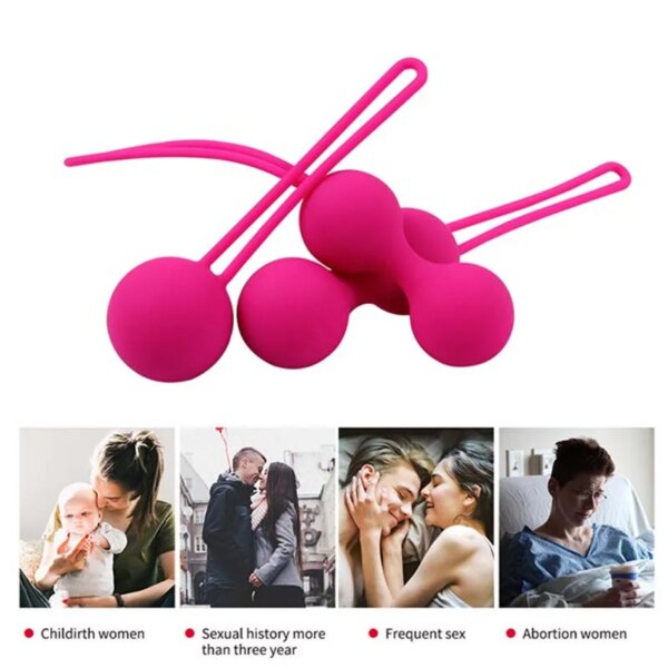 Boules de vagin vibrantes en Silicone pour femmes, jouets Sexy sûrs, boules de Kegel Ben Wa, serrer le vagin, jouets sexuels pour femmes – Image 6