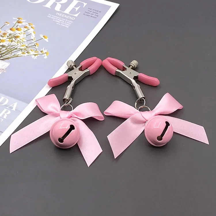 TJavier Sex Toys pour couples, pince à seins, 4 couleurs, arc sexy, continents réglables, petite cloche, fétiche adulte, flirter