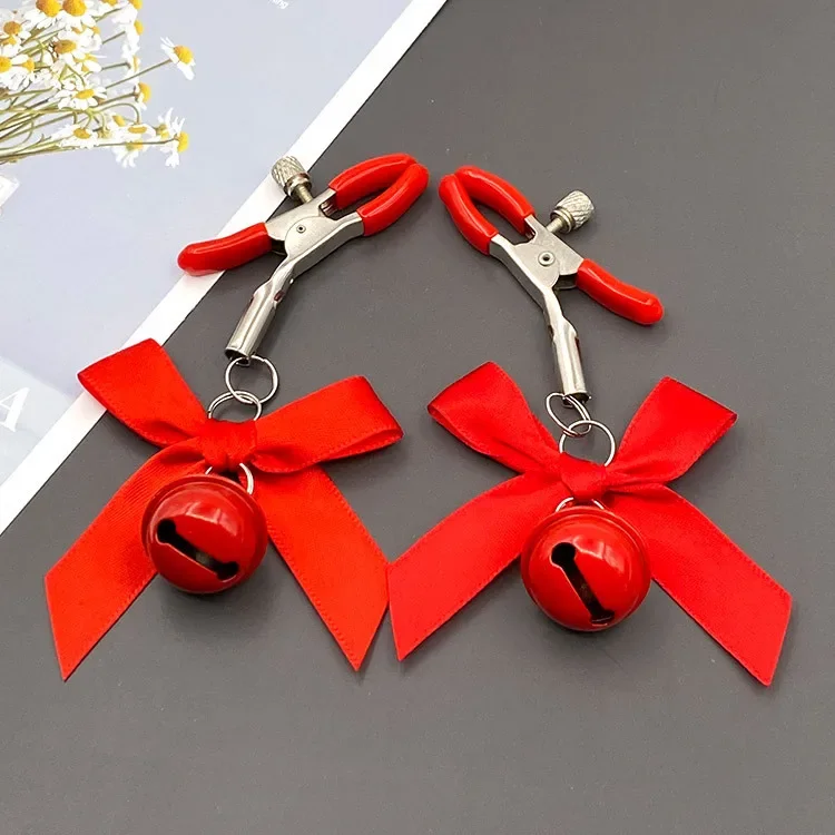 TJavier Sex Toys pour couples, pince à seins, 4 couleurs, arc sexy, continents réglables, petite cloche, fétiche adulte, flirter