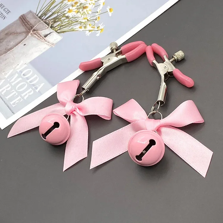 TJavier Sex Toys pour couples, pince à seins, 4 couleurs, arc sexy, continents réglables, petite cloche, fétiche adulte, flirter