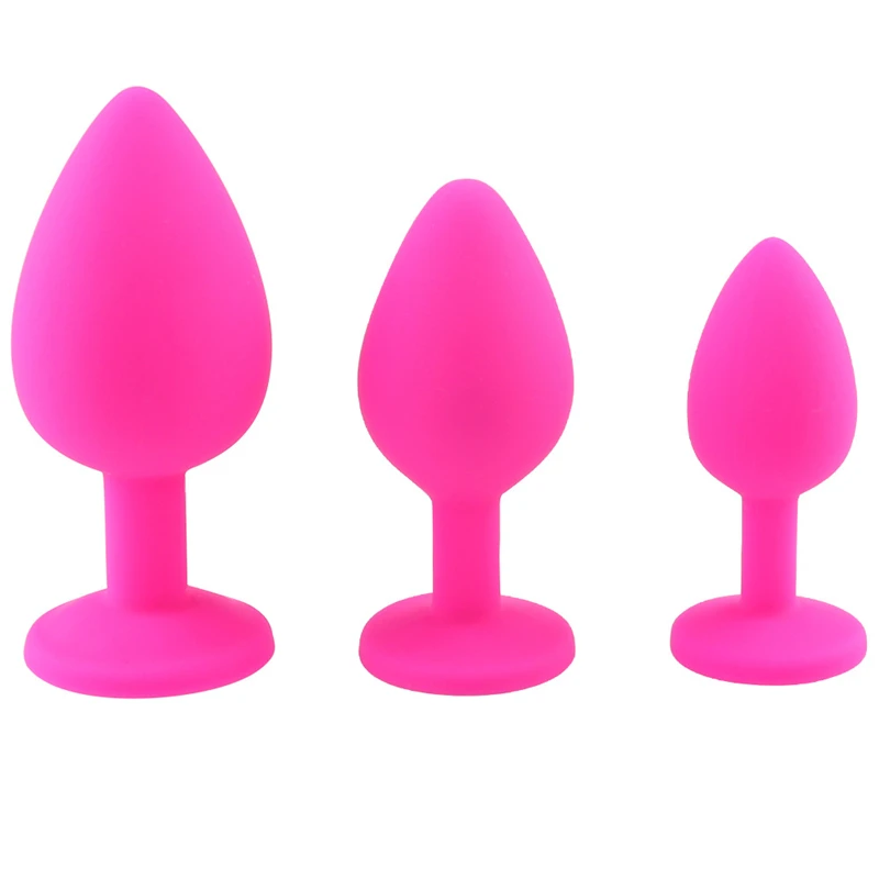 Plug anal sexy en silicone multicolore pour hommes et femmes, jouets sexuels pour adultes, massage anal, 3 tailles