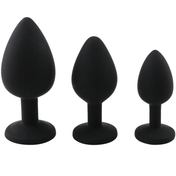 Plug anal sexy en silicone multicolore pour hommes et femmes, jouets sexuels pour adultes, massage anal, 3 tailles – Image 4
