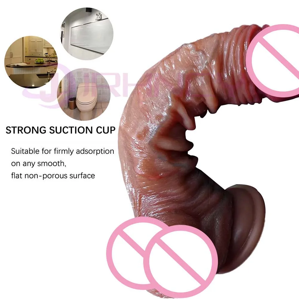 Sangle sur godes réalistes pour femmes lesbiennes peau réaliste coulissant prépuce testicules gode pour Anal grosse bite jouets sexuels pénis