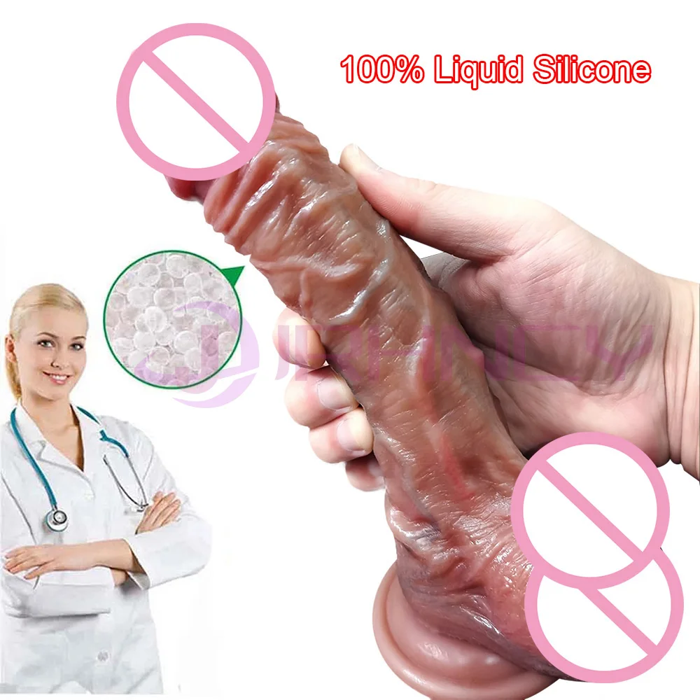 Sangle sur godes réalistes pour femmes lesbiennes peau réaliste coulissant prépuce testicules gode pour Anal grosse bite jouets sexuels pénis