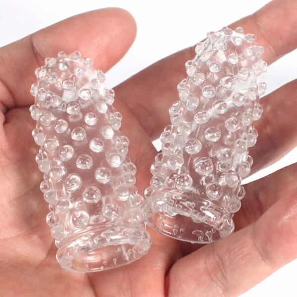 Adultes jouets sexuels préservatifs de Stimulation du point G pour hommes 18 + Les doigts préservatifs réutilisables longue retard d'éjaculation manchon de pénis Sex Shop – Image 6